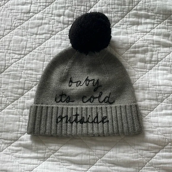 WOOL Kate Spade New York Womens Baby It\'s Cold Outside Beanie Black/Cream RARE! NWT Kate Spade New York Womens Baby It main image 3